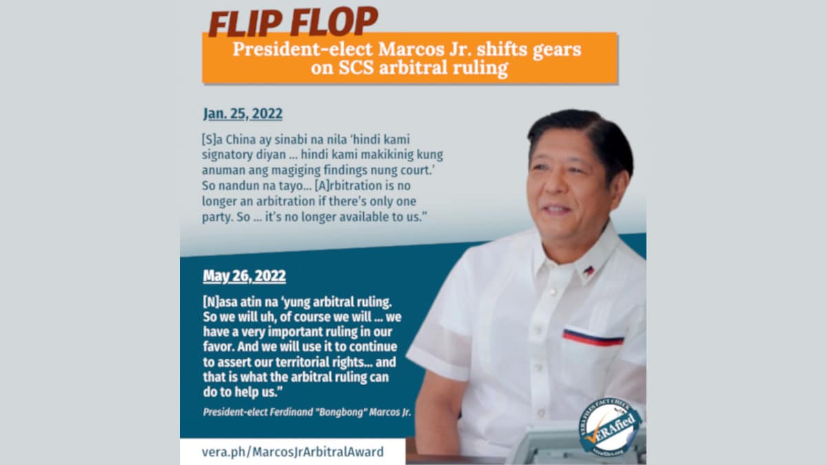 President-elect Marcos Jr. shifts gears on SCS arbitral ruling